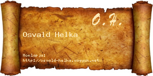 Osvald Helka névjegykártya